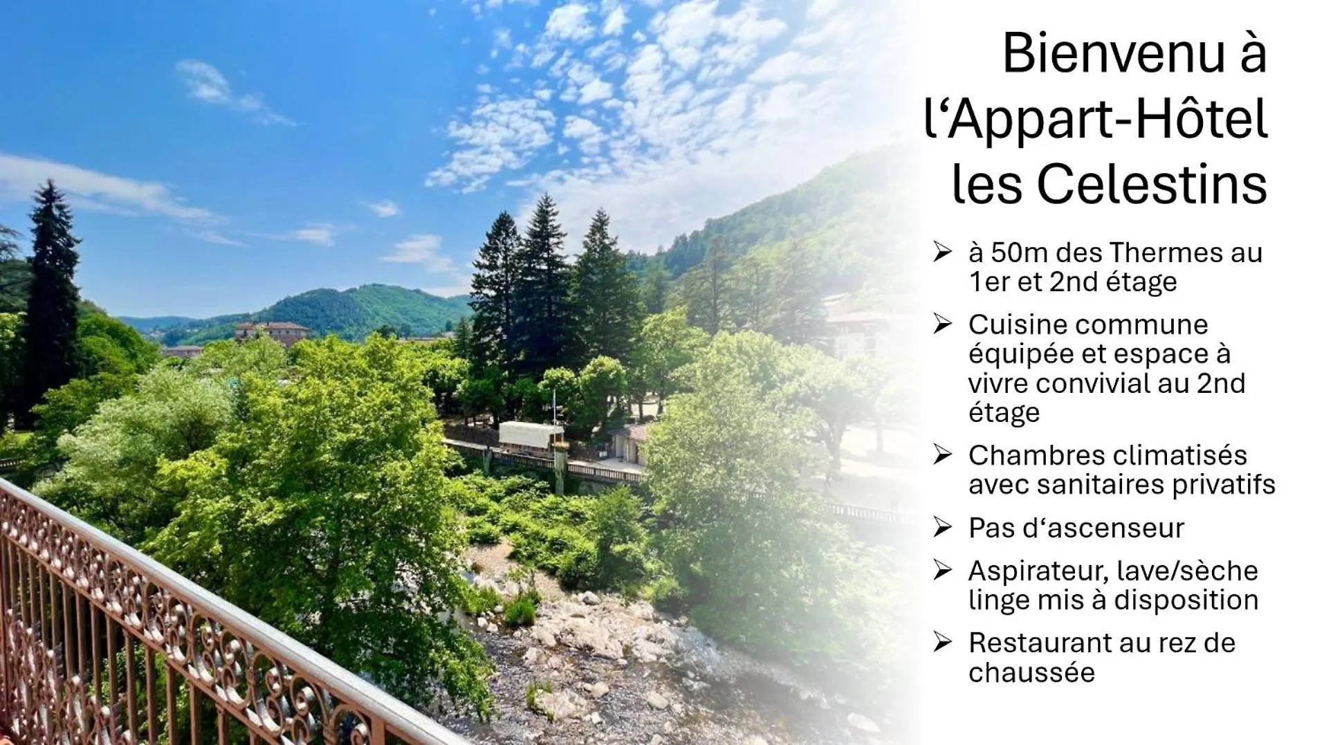 Appart'Hotel Les Celestins Vals-les-Bains Franciaország